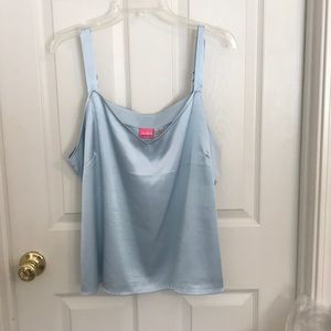 2 pc  Blouse w/Satiny Camisole/Adjustable Straps